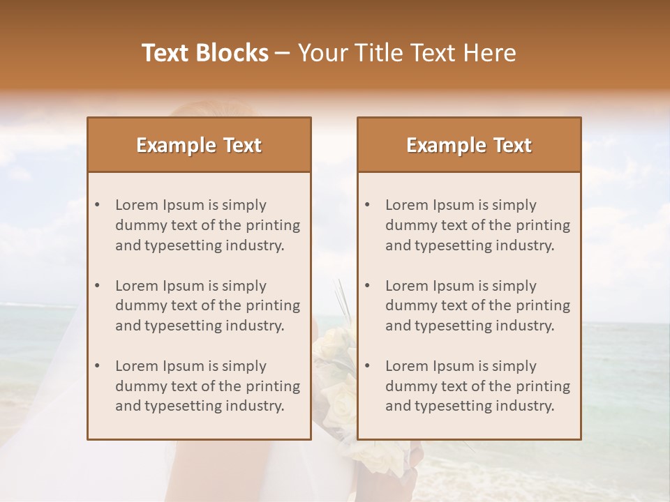 Blond Sea Wedding PowerPoint Template