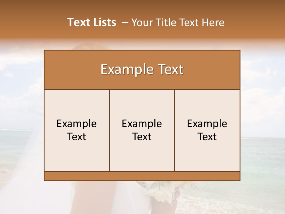 Blond Sea Wedding PowerPoint Template