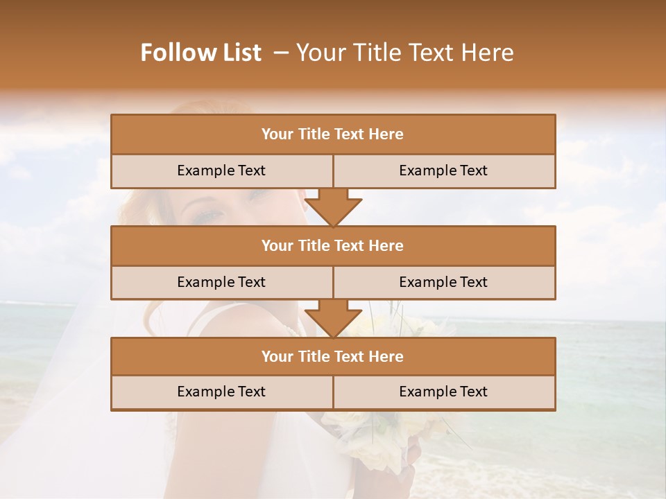 Blond Sea Wedding PowerPoint Template