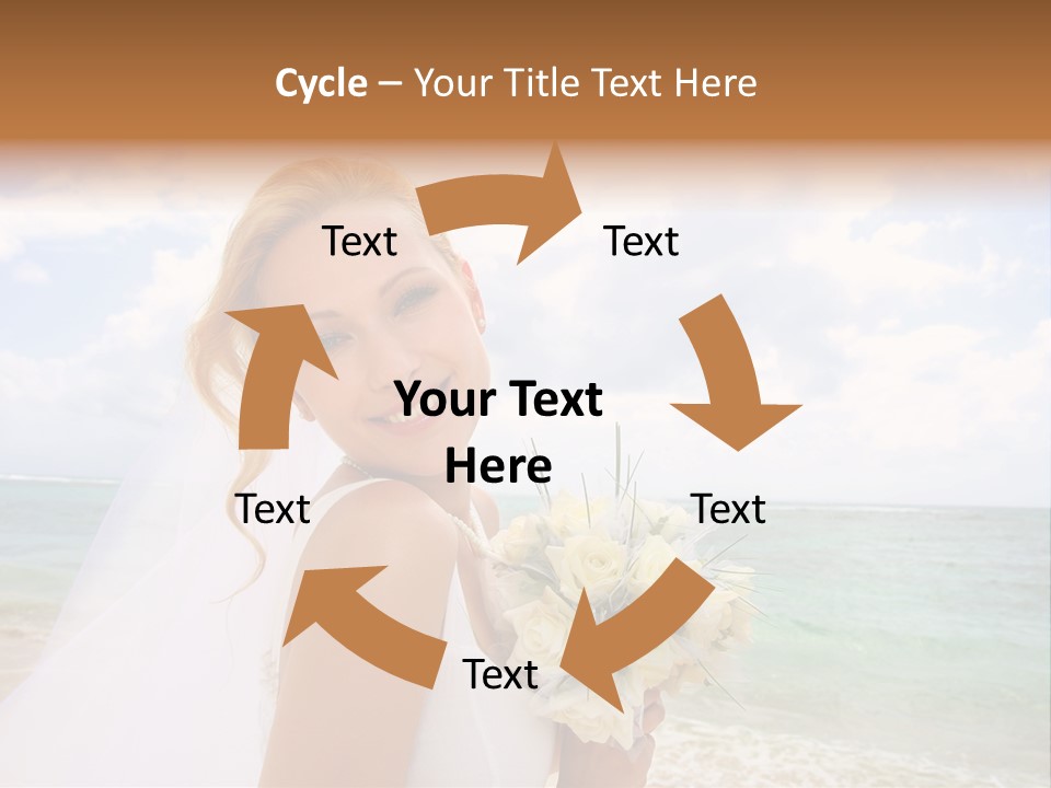 Blond Sea Wedding PowerPoint Template