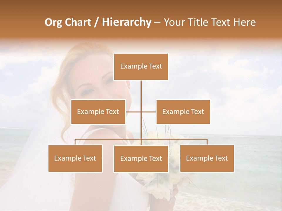 Blond Sea Wedding PowerPoint Template