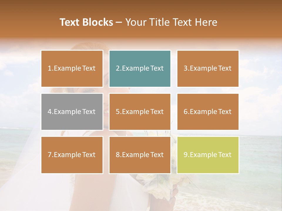 Blond Sea Wedding PowerPoint Template