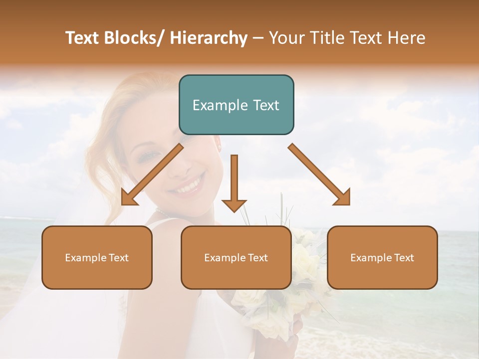 Blond Sea Wedding PowerPoint Template