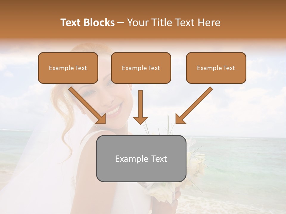 Blond Sea Wedding PowerPoint Template