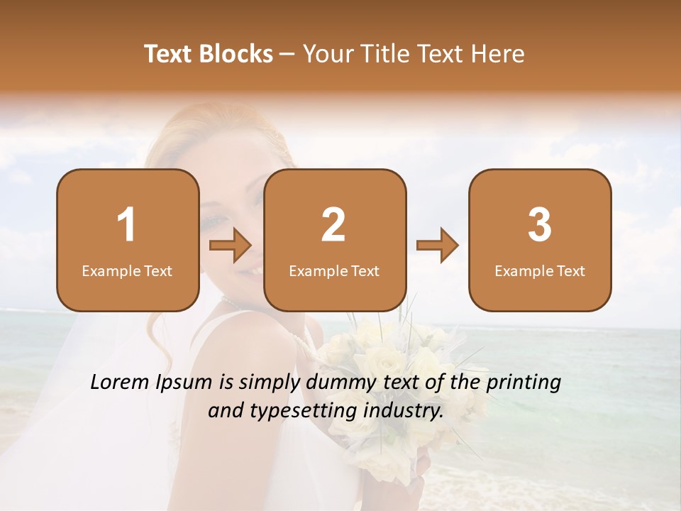 Blond Sea Wedding PowerPoint Template