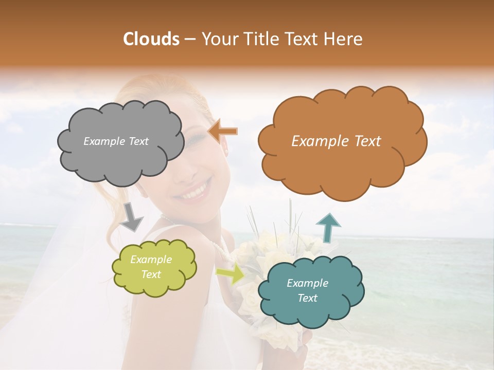 Blond Sea Wedding PowerPoint Template