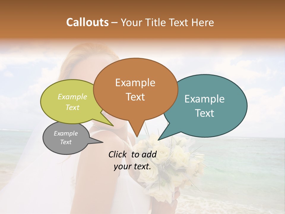 Blond Sea Wedding PowerPoint Template