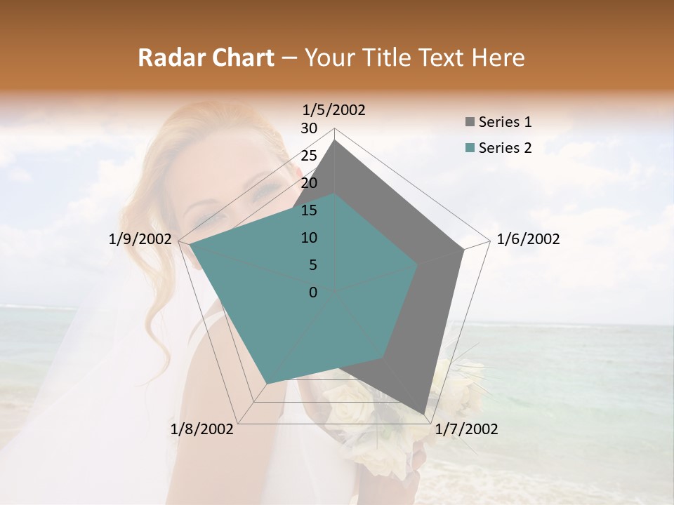 Blond Sea Wedding PowerPoint Template