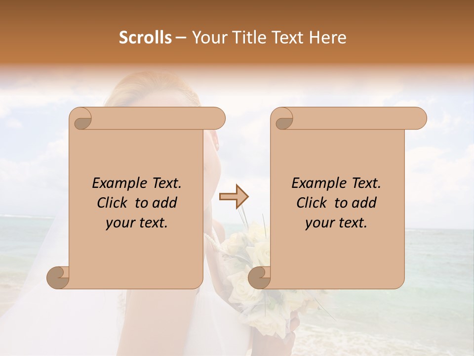 Blond Sea Wedding PowerPoint Template