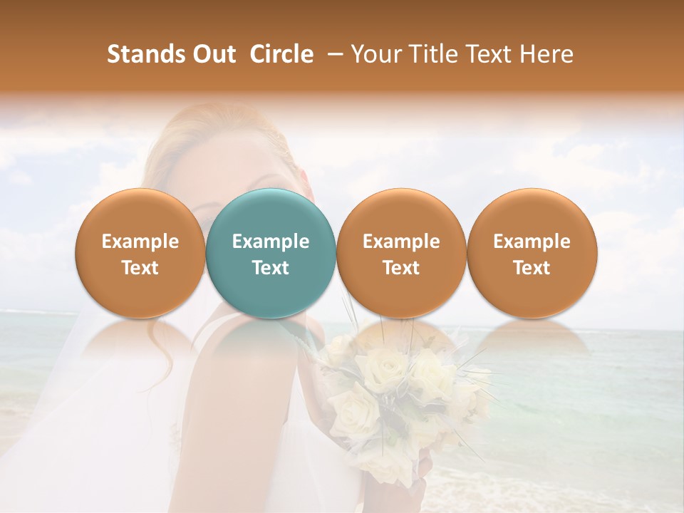 Blond Sea Wedding PowerPoint Template