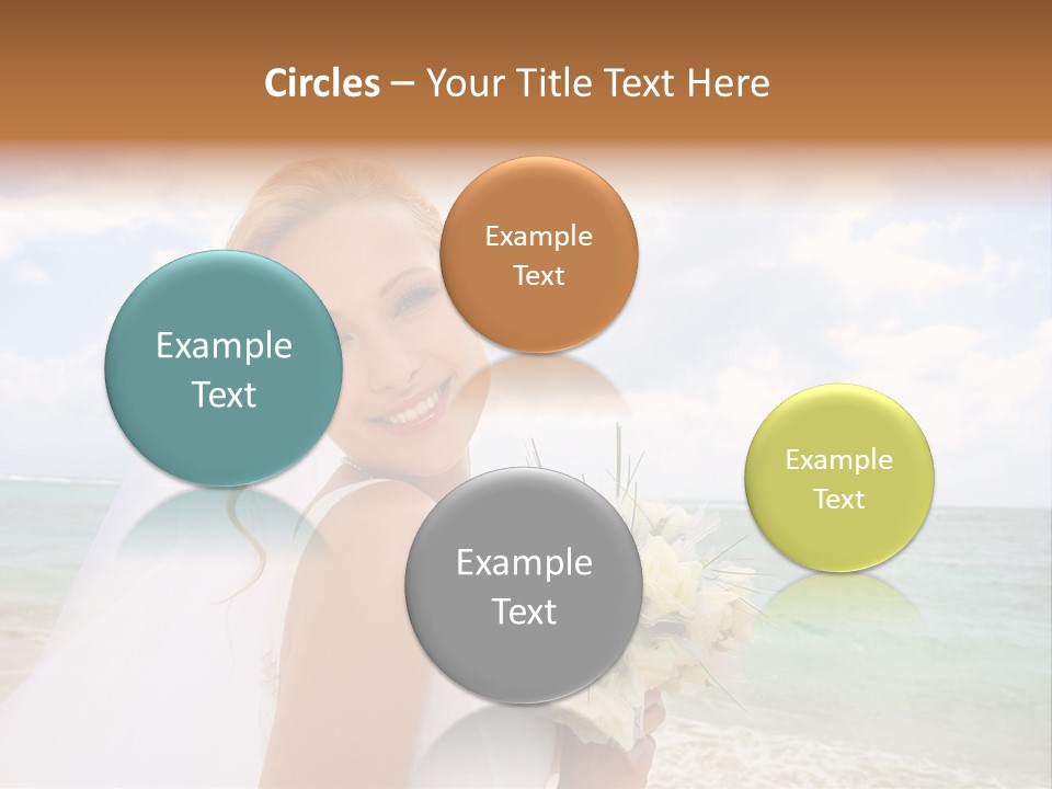 Blond Sea Wedding PowerPoint Template