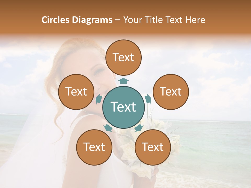 Blond Sea Wedding PowerPoint Template