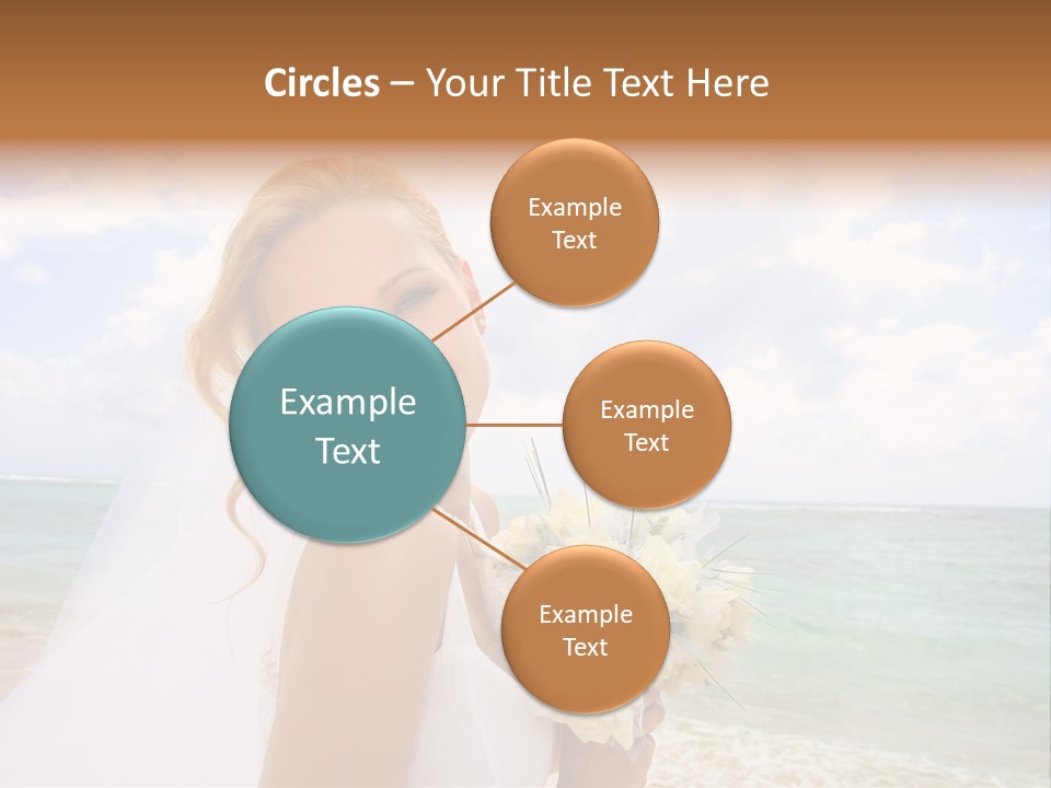 Blond Sea Wedding PowerPoint Template