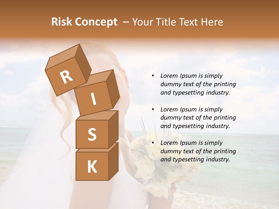 Blond Sea Wedding PowerPoint Template