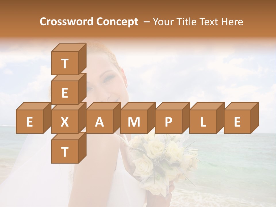 Blond Sea Wedding PowerPoint Template