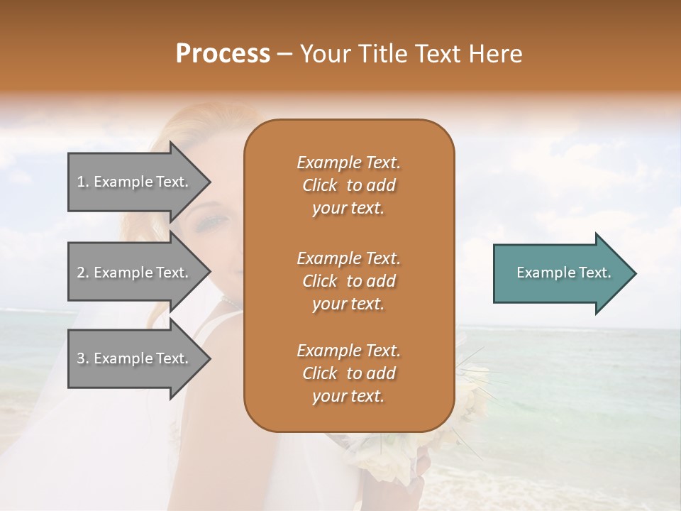 Blond Sea Wedding PowerPoint Template