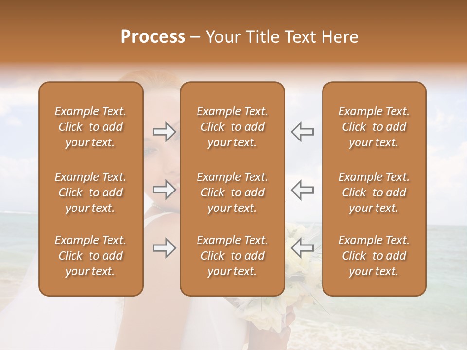 Blond Sea Wedding PowerPoint Template