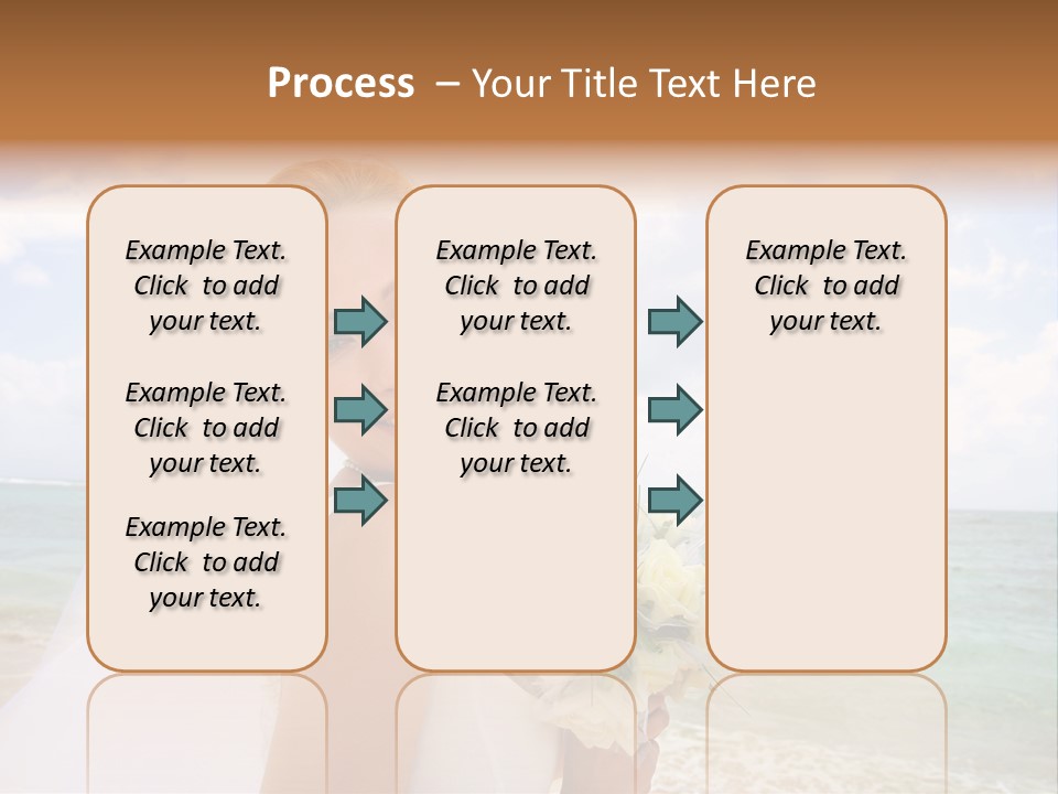 Blond Sea Wedding PowerPoint Template