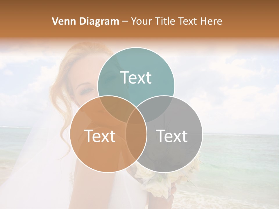 Blond Sea Wedding PowerPoint Template