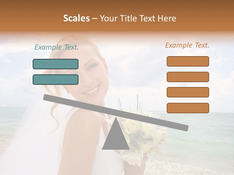 Blond Sea Wedding PowerPoint Template