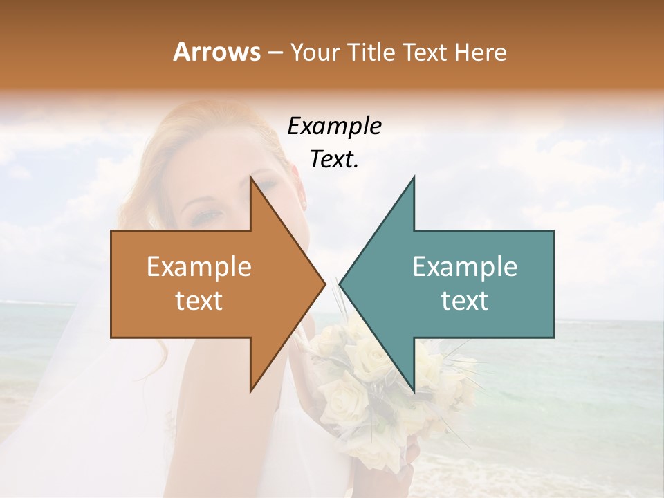 Blond Sea Wedding PowerPoint Template