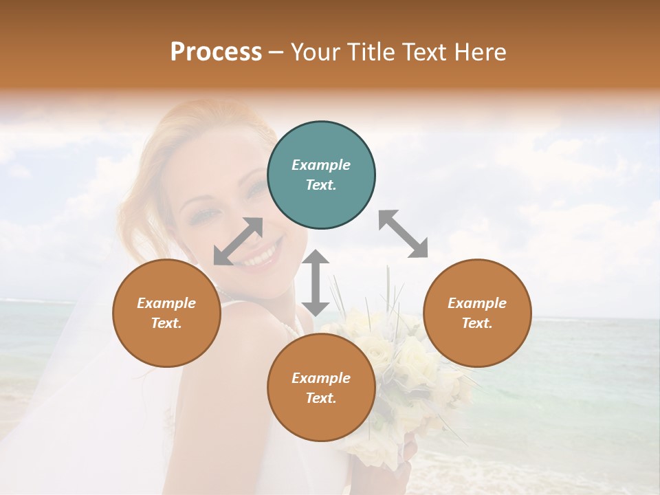 Blond Sea Wedding PowerPoint Template