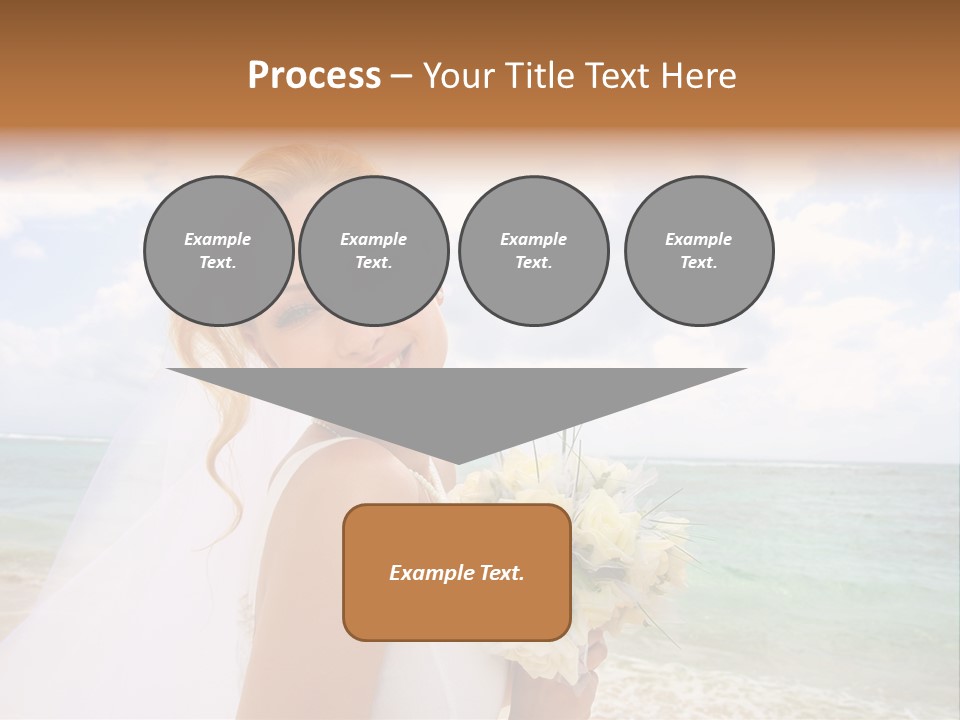 Blond Sea Wedding PowerPoint Template