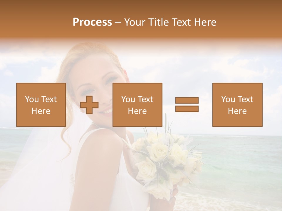 Blond Sea Wedding PowerPoint Template