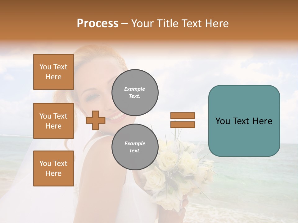 Blond Sea Wedding PowerPoint Template