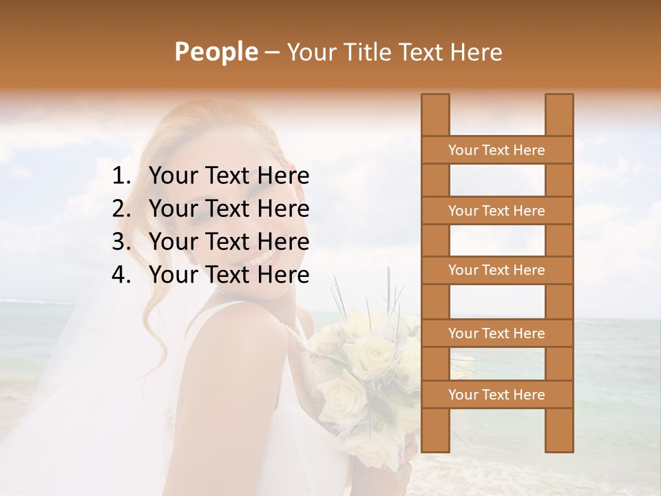 Blond Sea Wedding PowerPoint Template