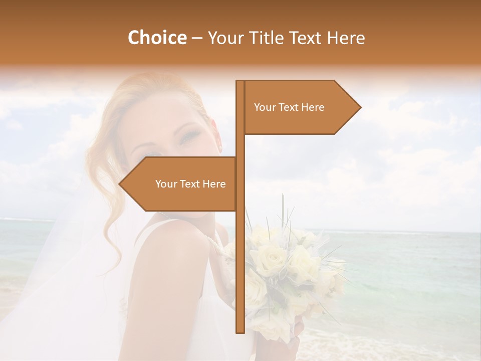 Blond Sea Wedding PowerPoint Template