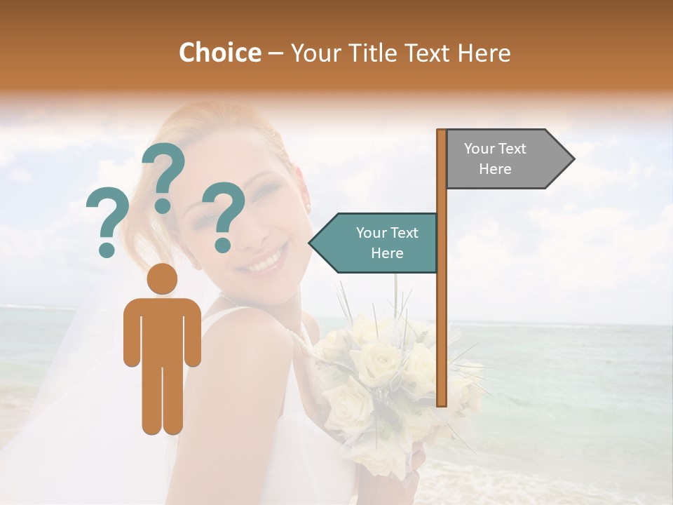 Blond Sea Wedding PowerPoint Template