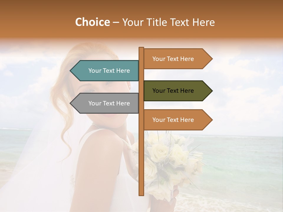 Blond Sea Wedding PowerPoint Template
