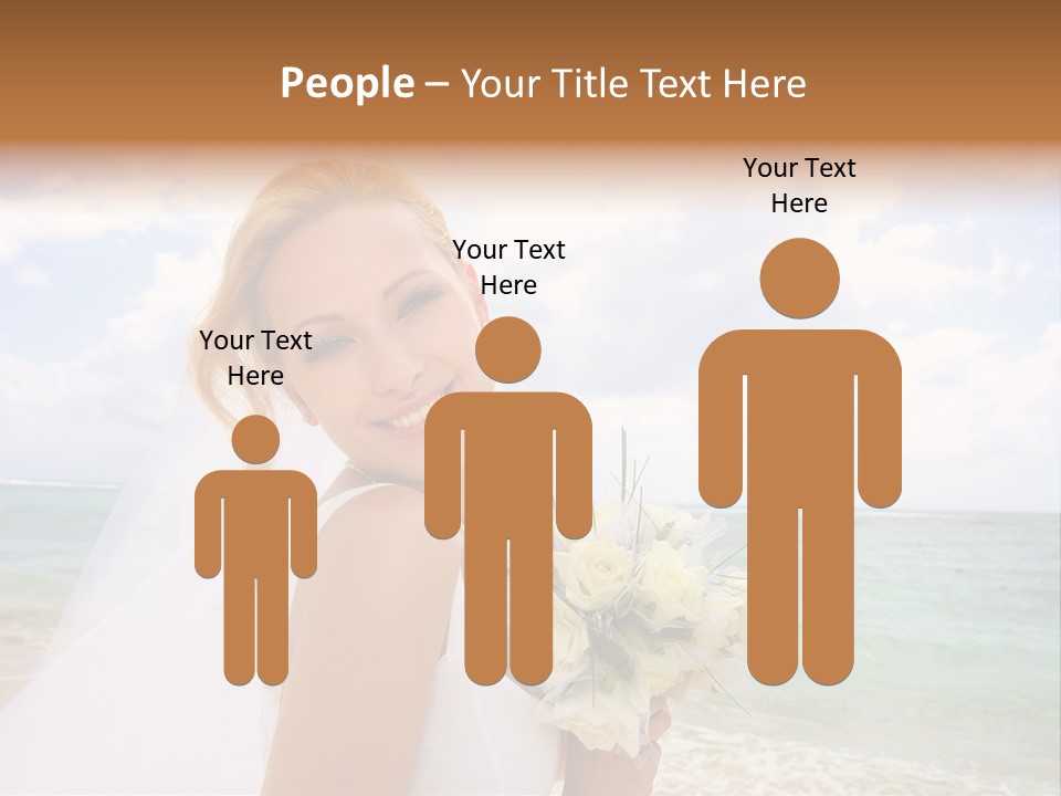 Blond Sea Wedding PowerPoint Template