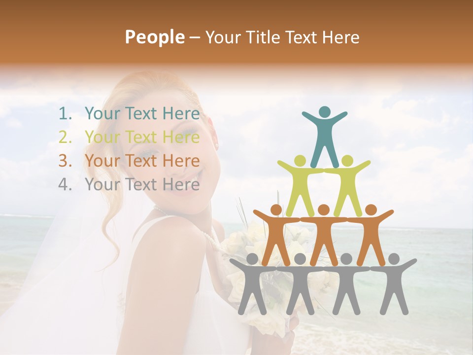 Blond Sea Wedding PowerPoint Template