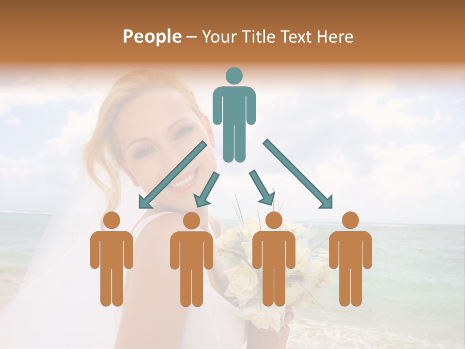 Blond Sea Wedding PowerPoint Template