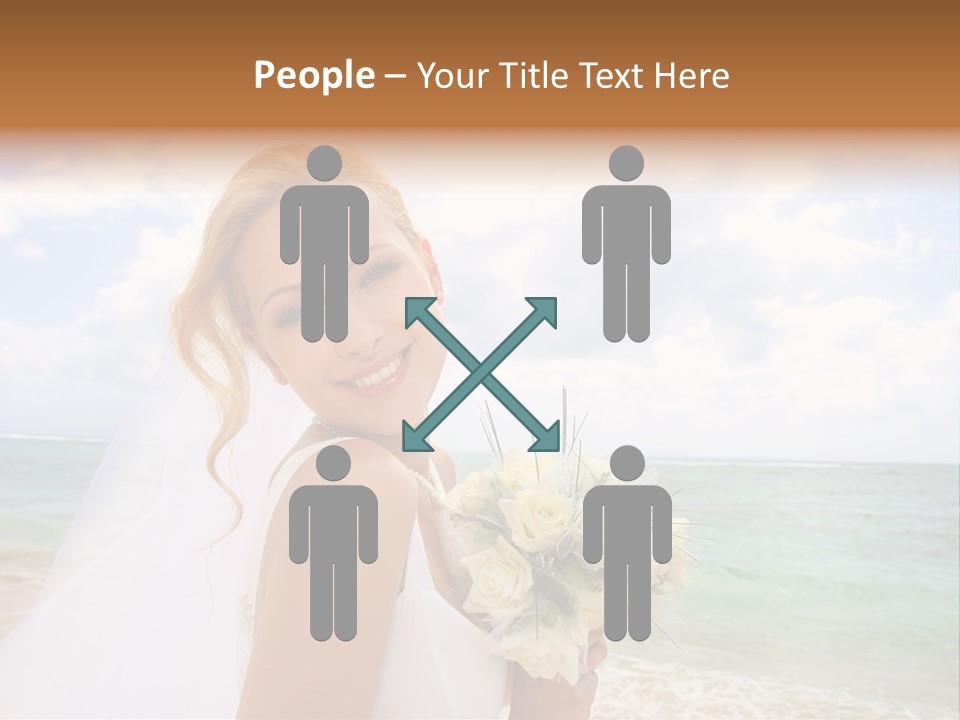 Blond Sea Wedding PowerPoint Template