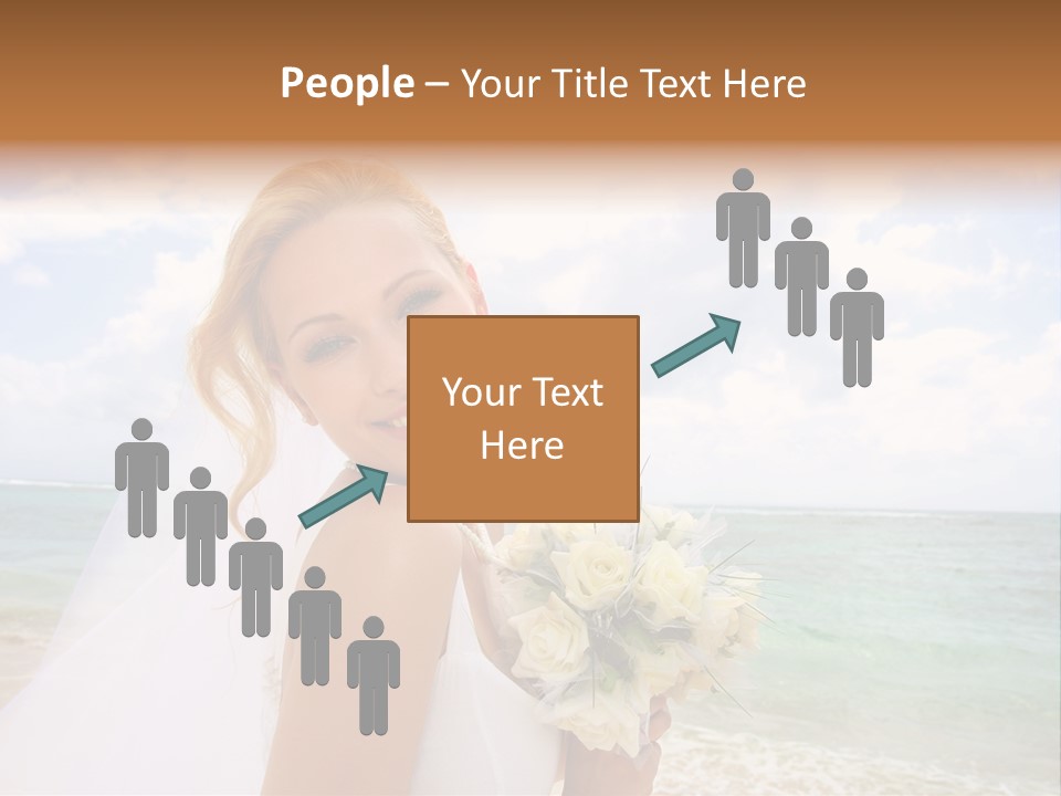 Blond Sea Wedding PowerPoint Template