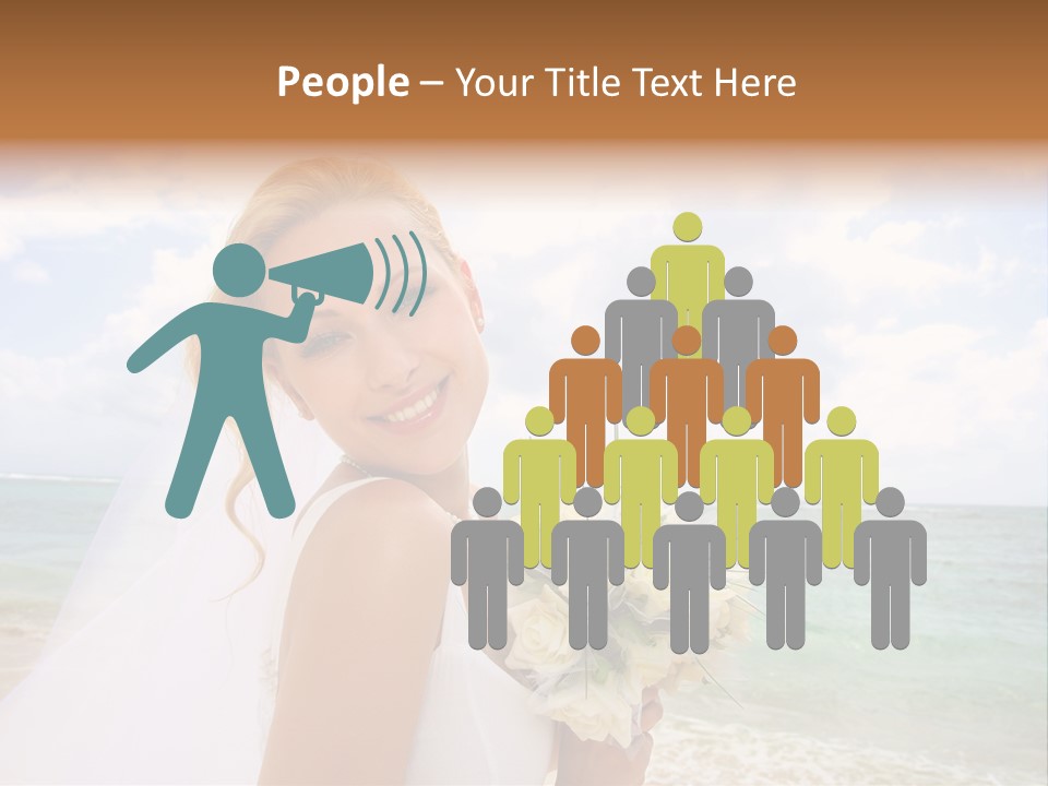 Blond Sea Wedding PowerPoint Template