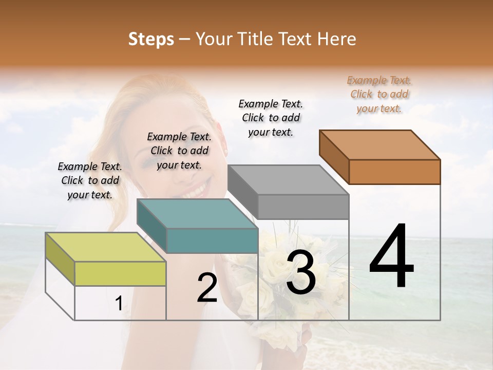 Blond Sea Wedding PowerPoint Template