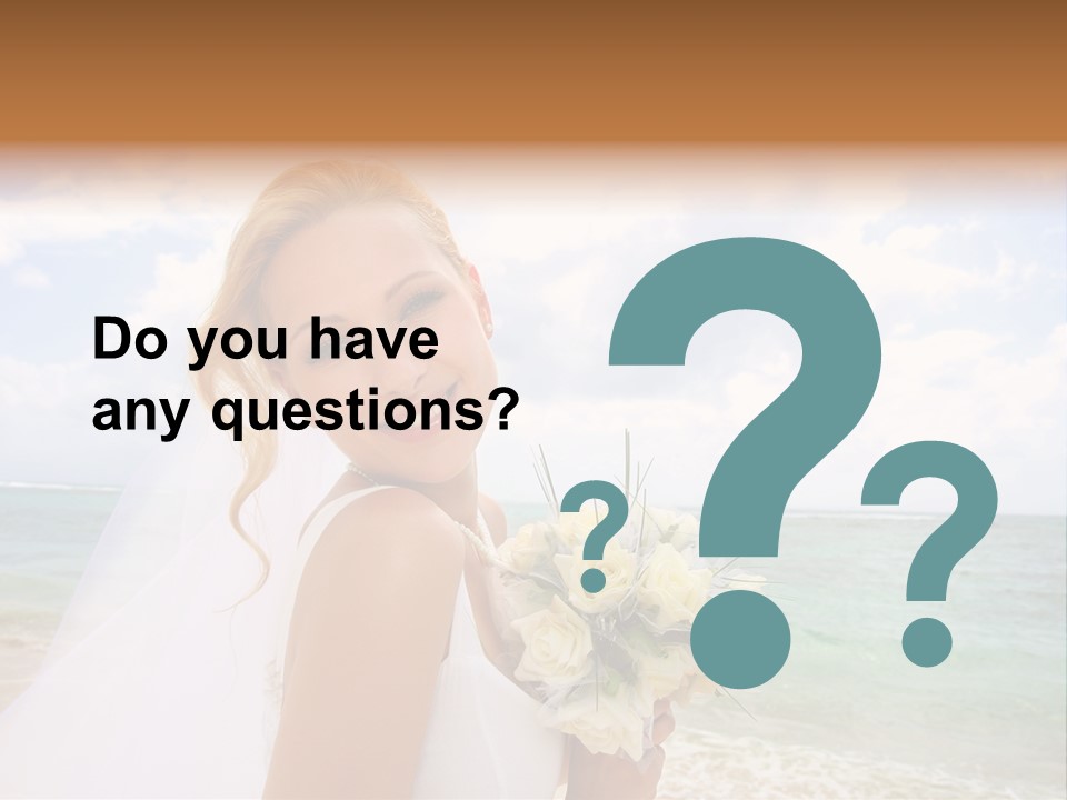 Blond Sea Wedding PowerPoint Template