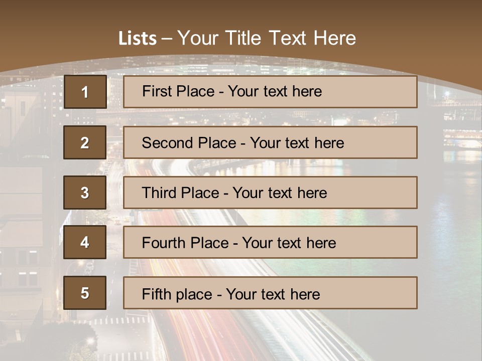 Amazing Nice Highway PowerPoint Template