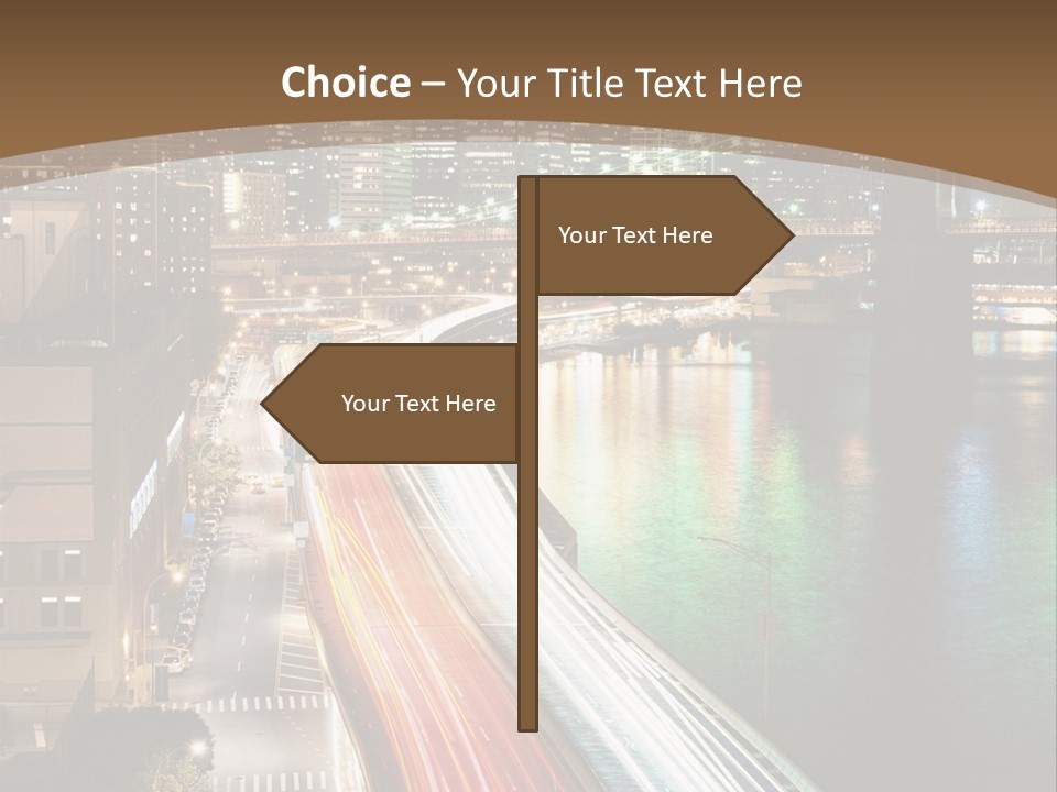 Amazing Nice Highway PowerPoint Template