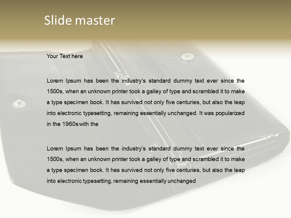 Purse Rivet Luster PowerPoint Template