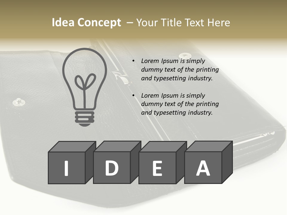 Purse Rivet Luster PowerPoint Template