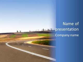 Road Direction Cornering PowerPoint Template