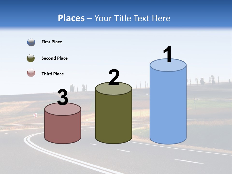 Road Direction Cornering PowerPoint Template