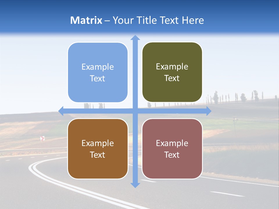 Road Direction Cornering PowerPoint Template