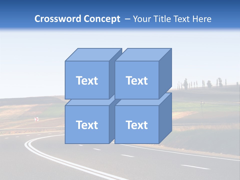 Road Direction Cornering PowerPoint Template