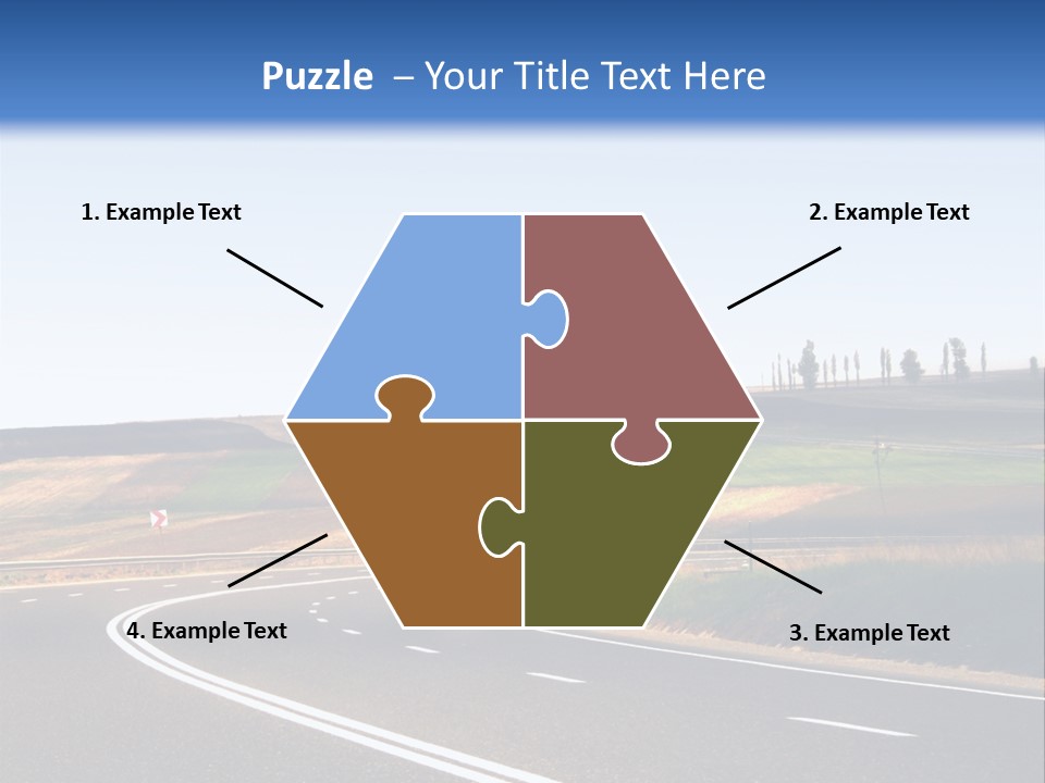 Road Direction Cornering PowerPoint Template